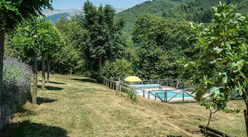 Panoramica terreno e piscina