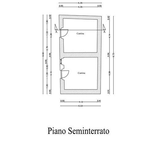 Pianta piano SEMINTERRATO